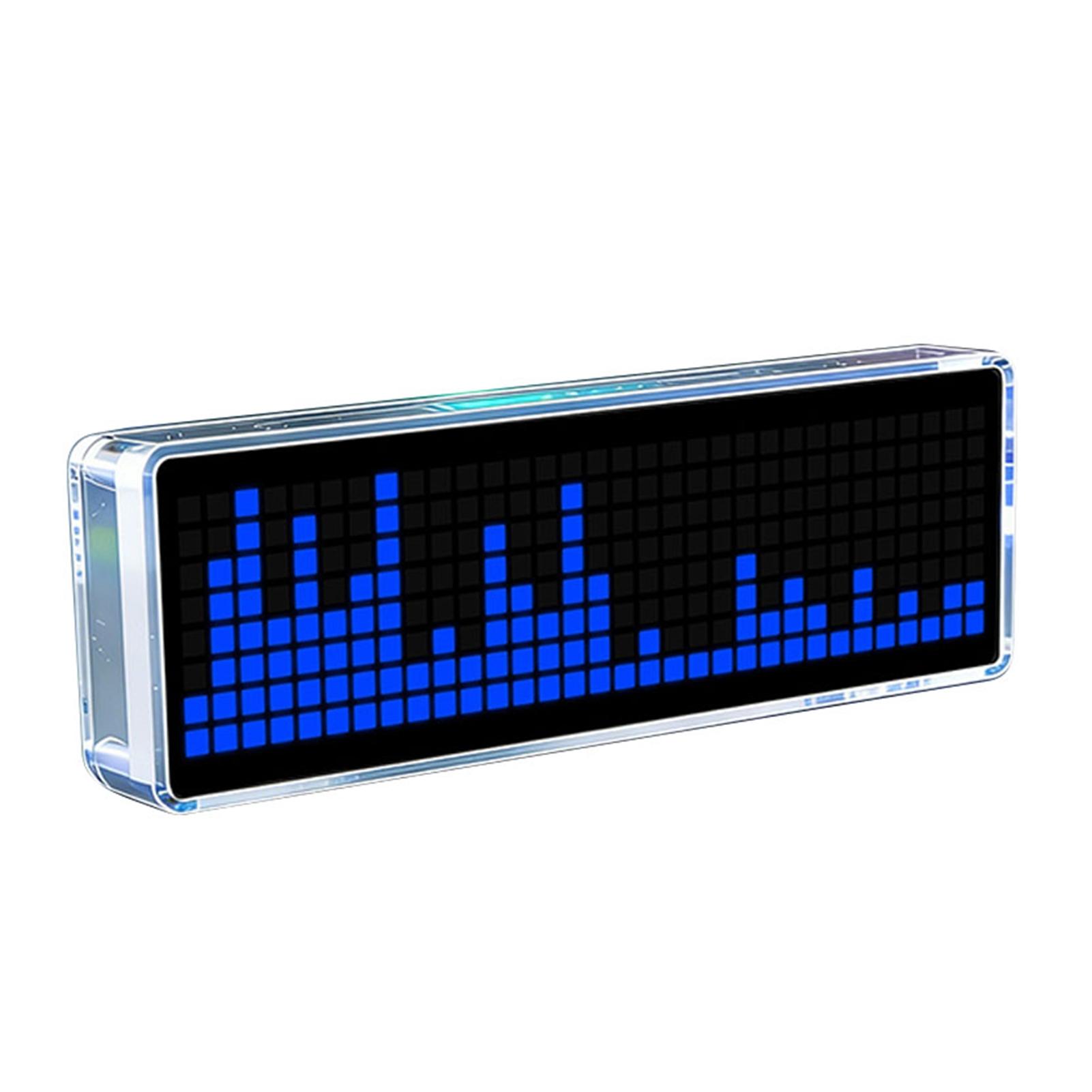 Kit de Reloj con Pantalla de Espectro Musical LED Luz Ambiental de Escritorio con Captación con 16 Modos Saltantes