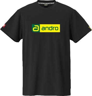 Andro Table Tennis Game Table Tennis Unisex Napa Deo Size 3XS Shirt, J.T.T.A (Japan Association) Approved, T-Shirt, CB, Black/Green,