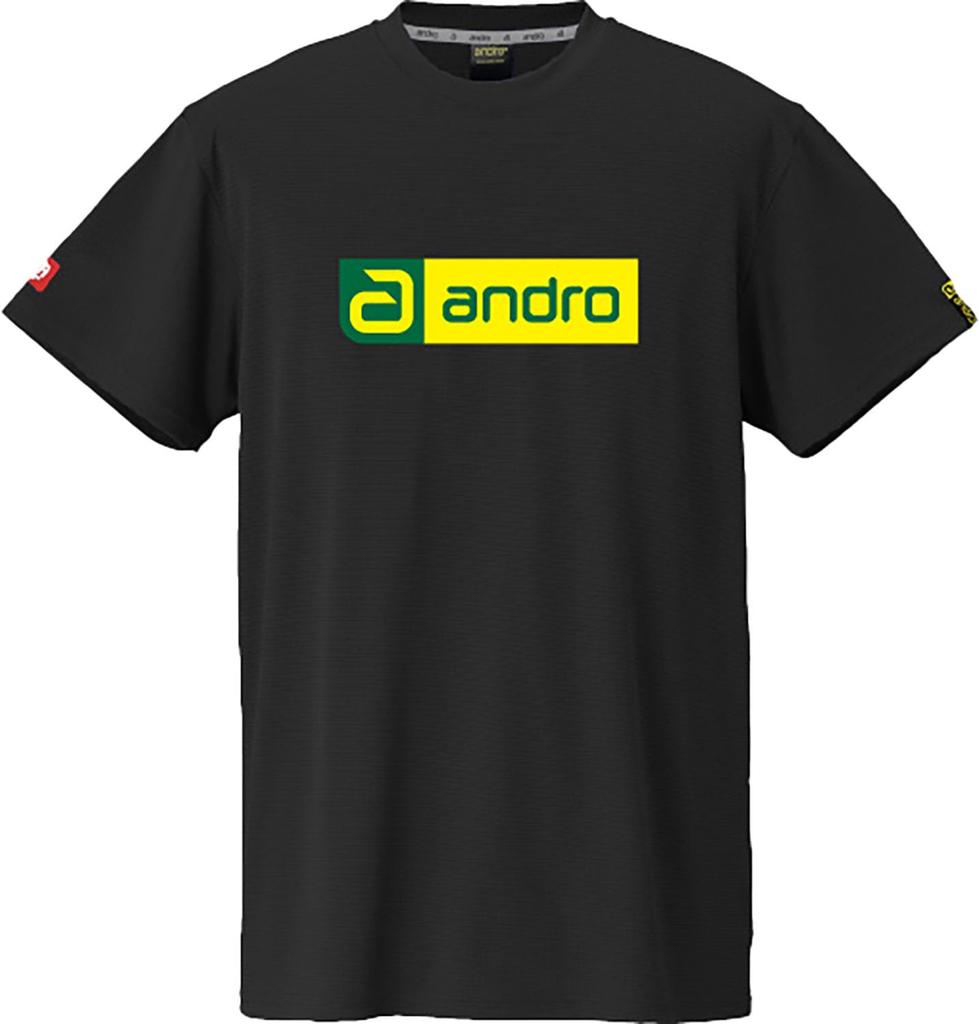 Andro Table Tennis Game Table Tennis Unisex Napa Deo Black X Size L Shirt, J.T.T.A (Japan Association) Approved, T-Shirt, CB, Green,