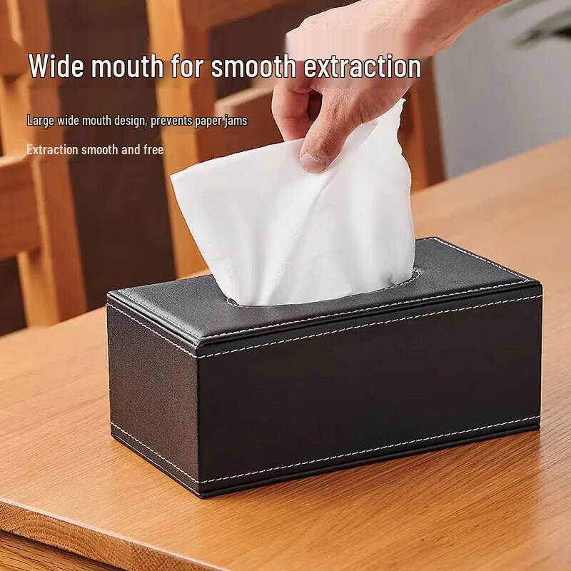

PURABLE Large Leather Tissue Box