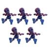 5Pcs/Set Human Skeleton Ornament Mini Halloween Skeleton Figurine with Movable Joints Poseable Articulated Skeleton Decoration