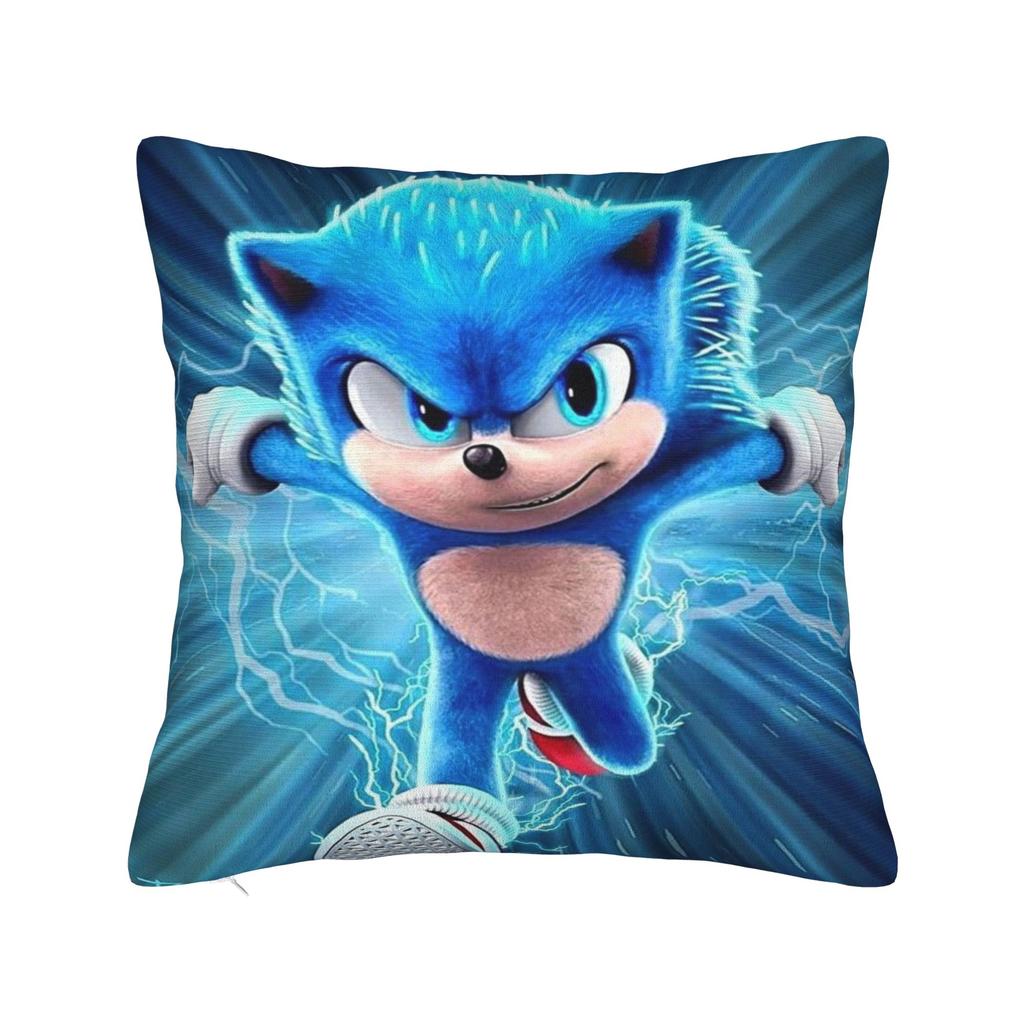 Decorative Pillow Covers Cartoon S-Sonic Merch Home  Pillow Case Cover Zippered Multiple Sizes