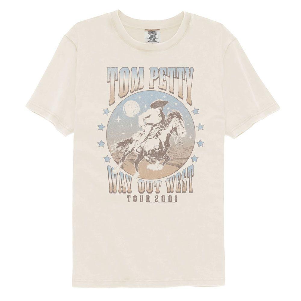 Tom Petty Way Out West 2001 Ivory Comfort Colors Music Shirt