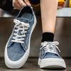 Fashion Blue Cowboy Men Shoes Fashion Comfortable Canvas Shoes Men Skateboard Shoe Breathable Lace-Up Walking Shoes Male Sneakers 39-48
