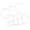 50pcs 12 15 20 25 30 35 40mm 316 Stainless Steel Gold Plated Hoops Earrings Big Circle Ear Wire Hoops Earrings Wires Findings