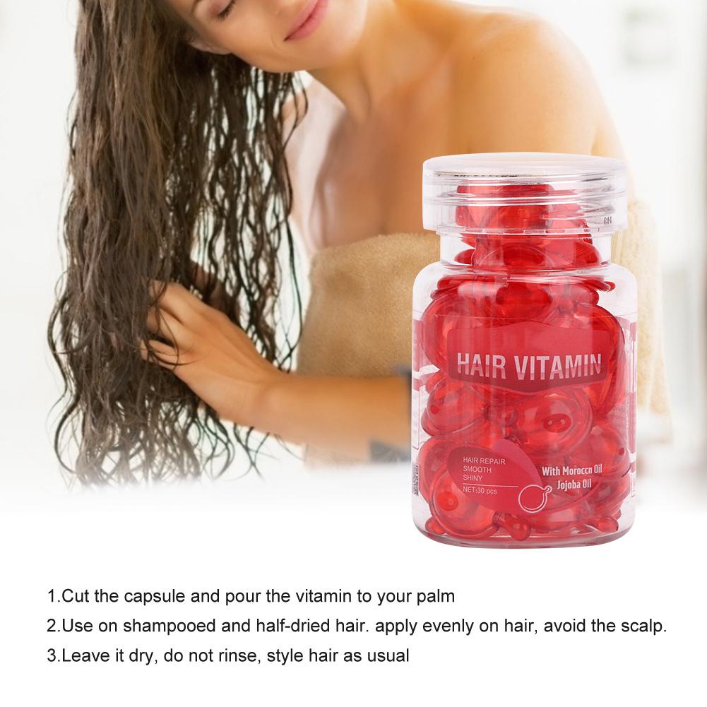Haarpflege Vitamin Kapseln Feuchtigkeitsspendend Anti-Frizz Haarschäden Reparatur Ätherisches Öl