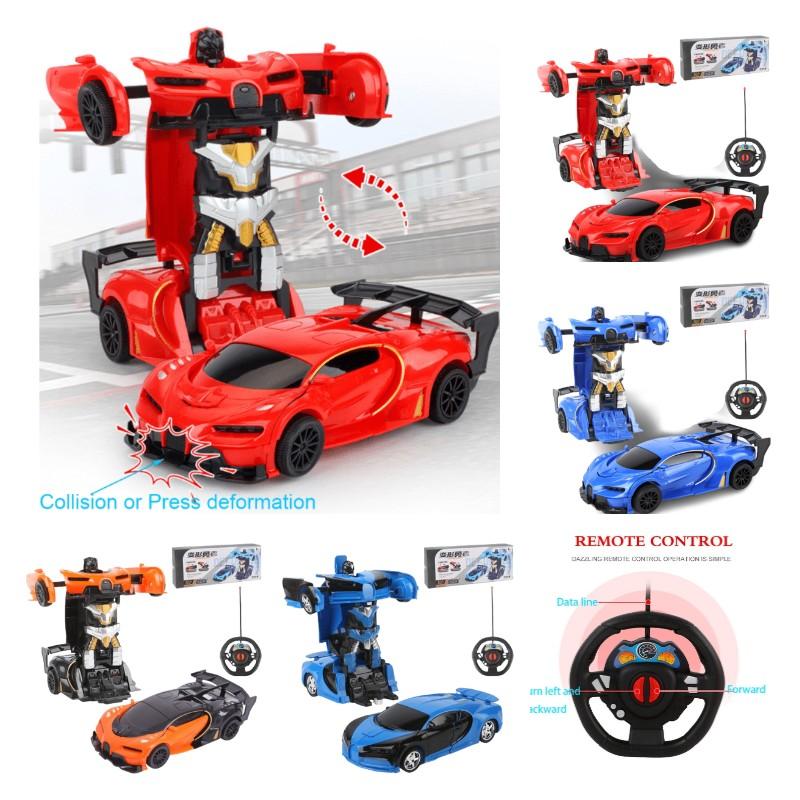 2 In 1 Rc Car Transformation Robots Children Boys Toys Outdoor Control Remote