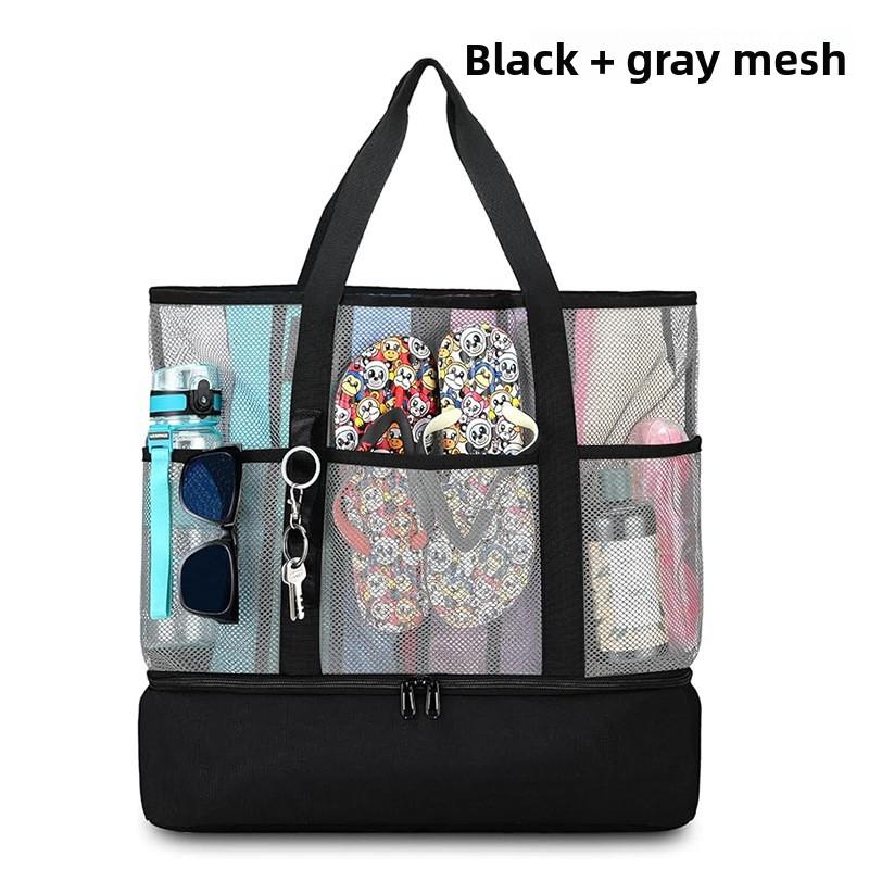 New Beach Bag Seaside Vacation Storage Bag Oblique Span Dry and Wet Separation Portable Lunch Box Tote Bag