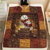 1 Stück Flanelldecke mit Cartoon-Druck, Hohe Qualität, Bequem für alle Jahreszeiten, Heimdekoration, Wärme und Komfort, Perfekt als Weihnachts- oder Geburtstagsgeschenk
