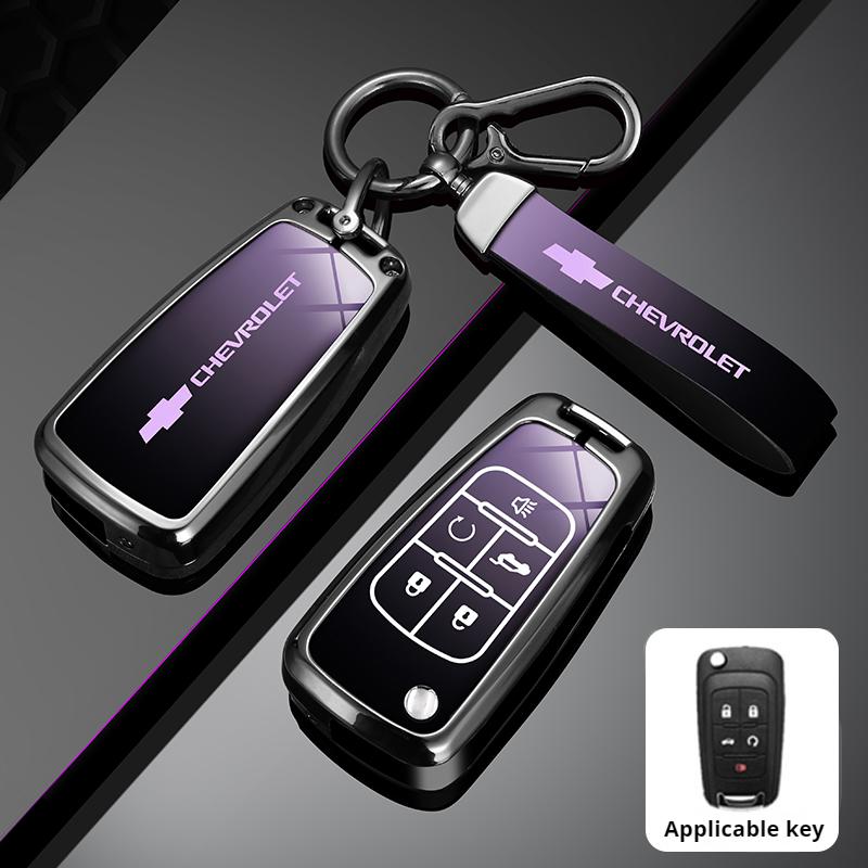 Zinc Alloy Car Flip Key Case Cover Shell Bag For Chevrolet Cruze Aveo Trax Sail Malibu Captiva Prism Spark Protector Accessories