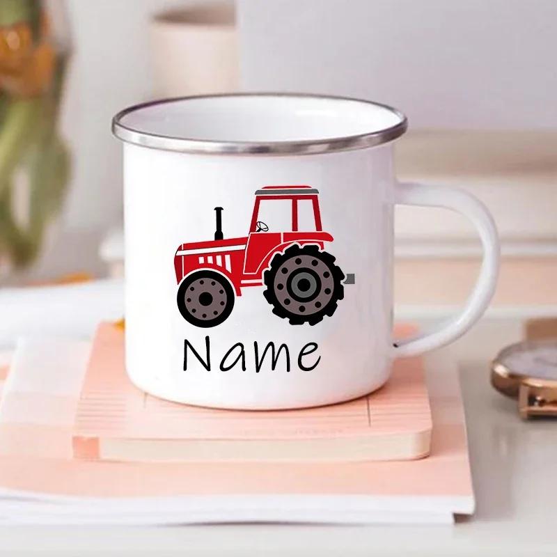 Personalized Mug for Kids Hot Chocolate Custom Car with Name Mug for Boys Kids Handle Mugs Birthday Party Favors Children's Gift