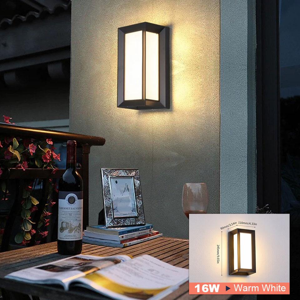 LED Wall Lamp  Indoor Outdoor 16W-30W AC85-265V ABS Waterproof Led Lights Modern Home Appliance For Home Living Room Porch