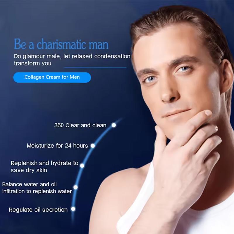 Crema Facial para Hombre Control de Grasa e Hidratante Hidratante Antiedad Suaviza Arrugas Reduce Poros Blanqueadora Cuidado de la Piel Facial para Hombre