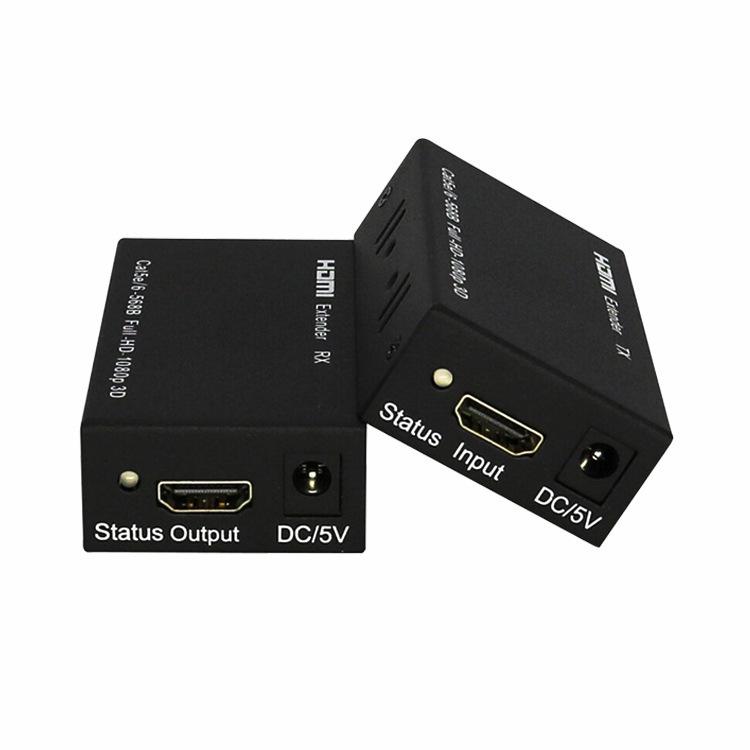 60m HDMI To RJ45 Extender - High-Definition HDMI Signal Extender Via Single Network Cable