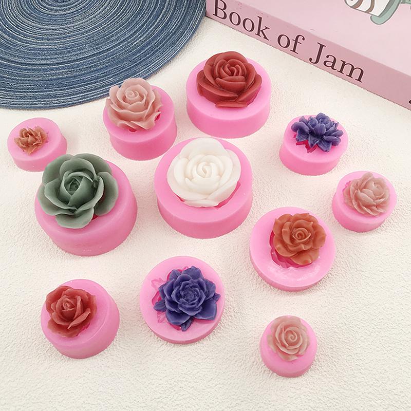 1Pc 3D Rose Design Silicone Mold - DIY Tool For Chocolate Cake Fondant Wedding Cake Baking Flowers Soap Decorating Craft