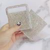 Grey Bling Glitter Crystal Cases For Samsung Galaxy Z Flip 5g Z Flip 3 Z Flip 4 Z Fold 3 2 Z Fold 4 Diamond Gel Hard Fundas