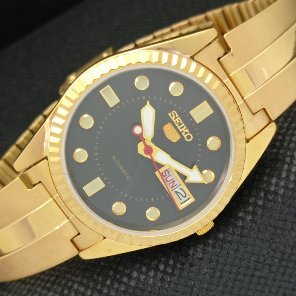 

REFURBISHED VINTAGE SEIKO 5 AUTO 6309A JAPAN MENS D/D BLACK WATCH 587b-a308609-2 SKU587b-a308609