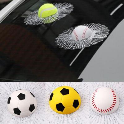 La pallina da tennis di calcio di baseball 3D colpisce gli adesivi per auto della carrozzeria dell'automobile Decalcomanie per finestre automatiche