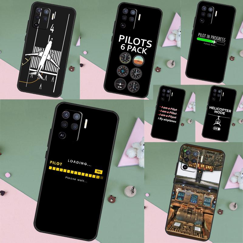 Aircraft Helicopter Airplane Pilot For OPPO A74 A54 A94 A17 A57 A15 A16 A76 A96 A18 A38 A58 A78 A98 A40 A60 A80 A5 A6 Pro Case