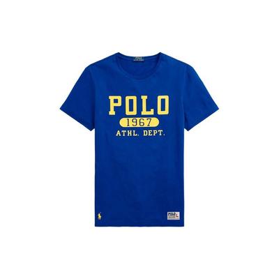 Polo SS22 Solid Logo Letter Print Crew Neck Short Sleeve T-Shirt Men Tops Blue MNPOTSH1N821205-501