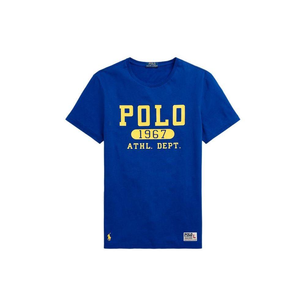 

Polo Ralph Lauren SS22 Однотонная футболка с принтом букв логотипа, круглым вырезом, коротким рукавом, мужские топы, синий MNPOTSH1N821205-501 XS