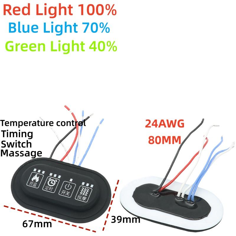 1Pcs 3 Speed Button Switch Heated Vest Pants Electirc Heating Waistband Diy Temperature Controller Universal Button Switch