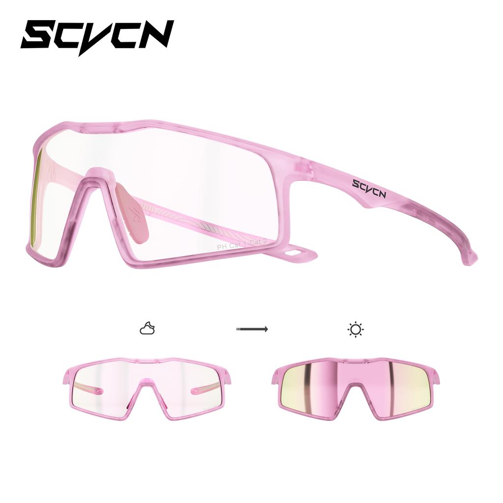 SCVCN Photochromic  Cycling Glasses for Men Outdoor Sports Sunglasses Mountain Glasses Road MTB Bike Cycle Eyewear Racing UV400