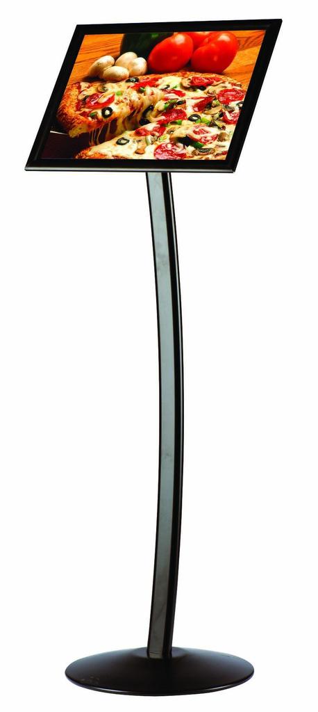 Curved Black Menuboard A4