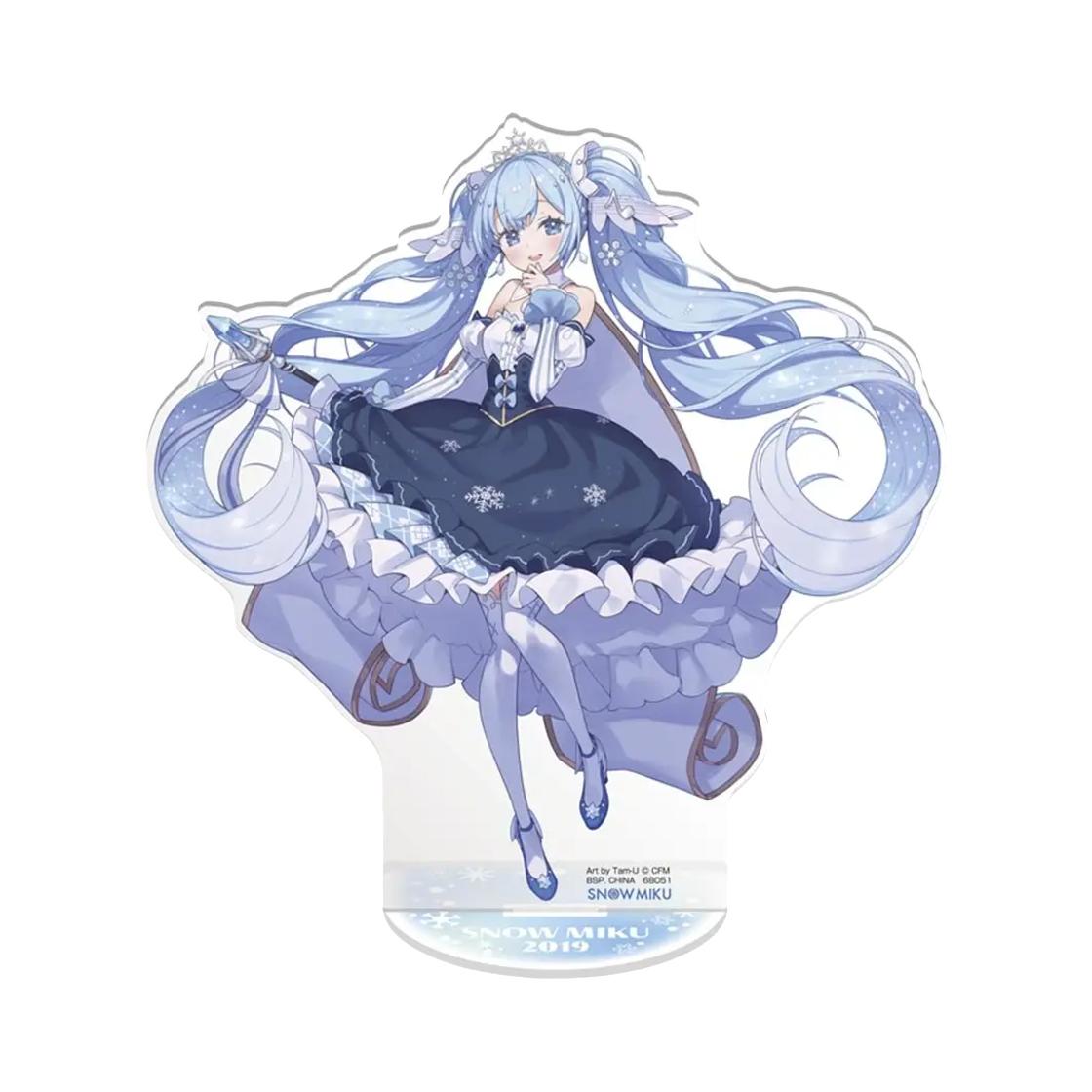 Bandai Ichiban Kuji Snow Miku Snow Miku All Stars K Prize Snow Miku 2019 Big Acrylic Stand ONE SIZE