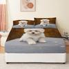 Animal Puppy Pattern Mattress Four-Piece Bedding Set Bedroom Dormitory Bedding Decoration