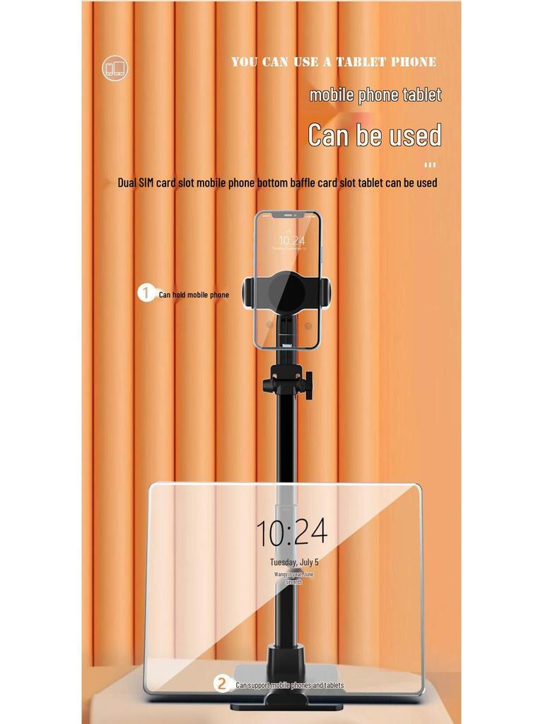 Multifunctional Metal Phone & Tablet Stand: Non-slip, Rotating, Thickened Design for Desktop Streaming and Shooting