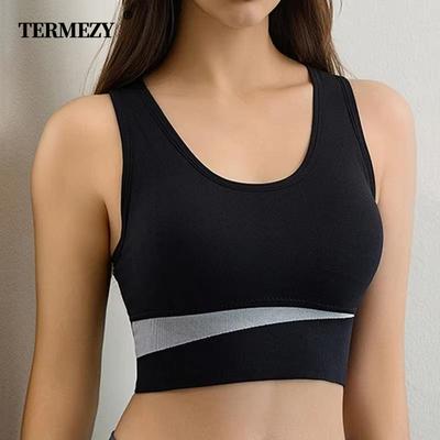 Sexy Women Bra Plus Size Lingerie Patchwork Underwear Seamless Bralette Push Up Cotton Top Brassiere Wireless Sports Vest