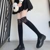 White Lace Calf Socks Women'S Lolita Medium Long Over Knee Socks With High Boots Sweet Thigh Pile Socks