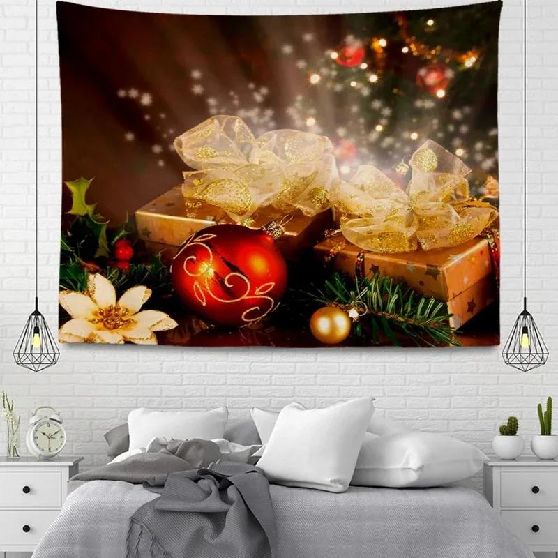 Рождественский гобелен Спальня Гостиная Домашнее рождественское украшение Гобелен 100x75cm — фото 9