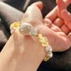 10Mm Retro Natural Citrine High Quality Artificial Crystal Pearl Gradual Change Color Bracelet Bracelet