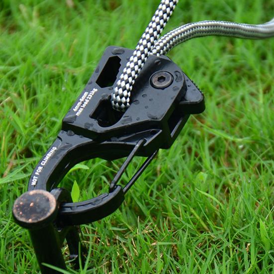3Pcs/Set Rope Tensioner with Cord Carabiner Outdoor Backpacking Hiking Camping Guyline Cord Adjuster Aluminum Alloy Self-Locking Rope Tightener