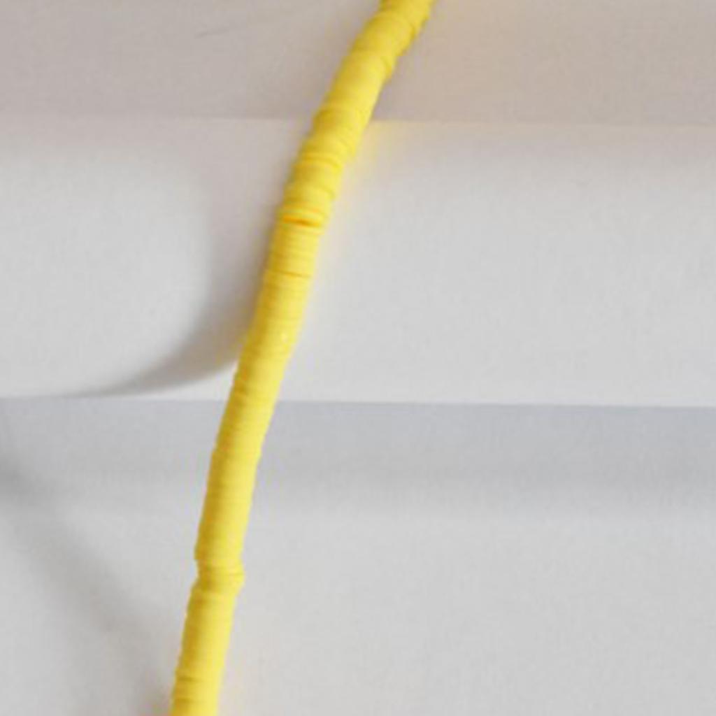 Yellow Flat Polymer Clay Bead DIY Decoration Polymer Clay Disc Beads for Necklaces Bracelets