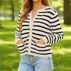 Women's Lightweight Open Front Long Sleeve Casual Button Down V-Neck Cardigan Sweater