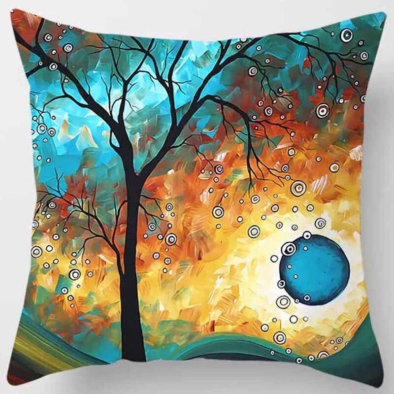 Abstract Painting Collection Design Pillowcase Home Office Decor Square