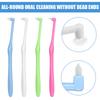 4pcs Orthodontic Toothbrush Pointed Head Soft Hair Correction Clean Teeth Gap Floss Oral Hygiene Teeth Braces Tooth Brushes
