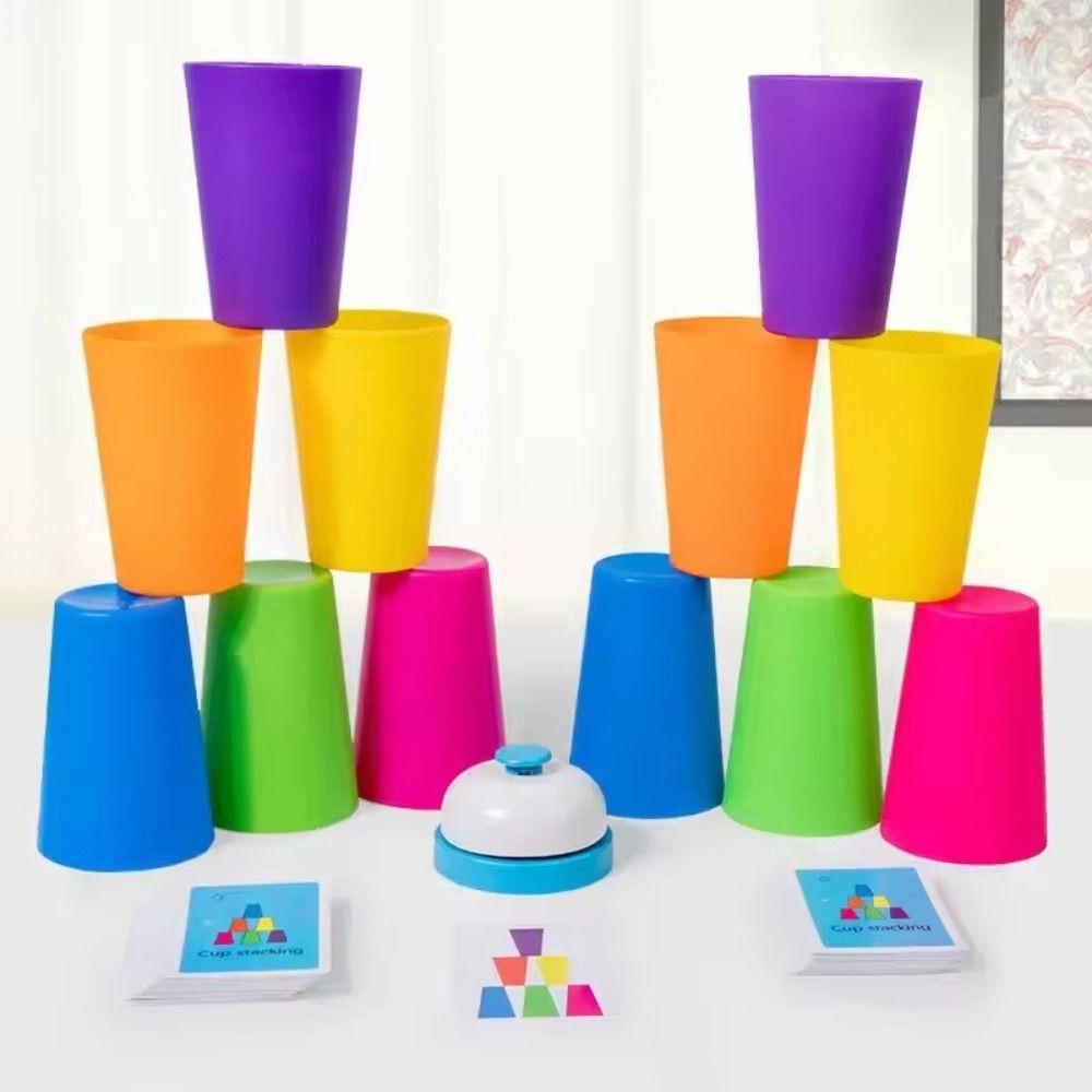 Educational Stacking Cup Game Intellectual Enlightenment Children Puzzle  Family Party Game