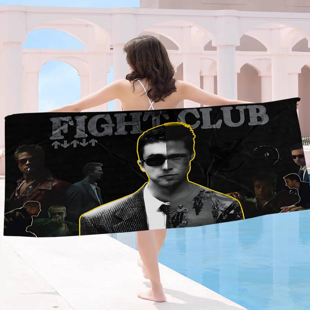 Film culte F-Fight C-Club Grandes Serviettes de Plage en Microfibre Serviette à Séchage Rapide Serviettes de Plage Sable Serviette de Piscine pour Voyage Piscine Natation Yoga