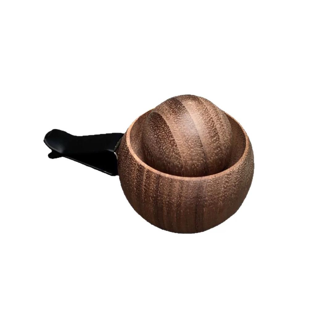 1/2pc Car Small Essential Oil Diffuser Wooden Cute Natural Fragrance Diffuser Black Home Walnut Car Diffuser Mini Car Vent Clip