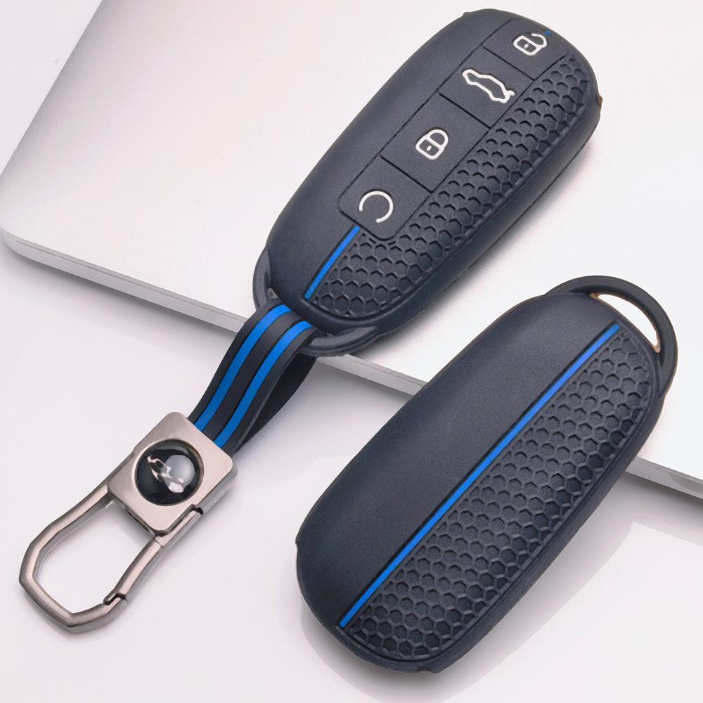 Soft Silicone Remote Key Case for Chery Tiggo 7 Pro Arrizo 8 OMODA 5 Omoda C7 7 SHS Phev Jetour Honeycomb Texture Non Slip Grip Car Remote Key Sleeve