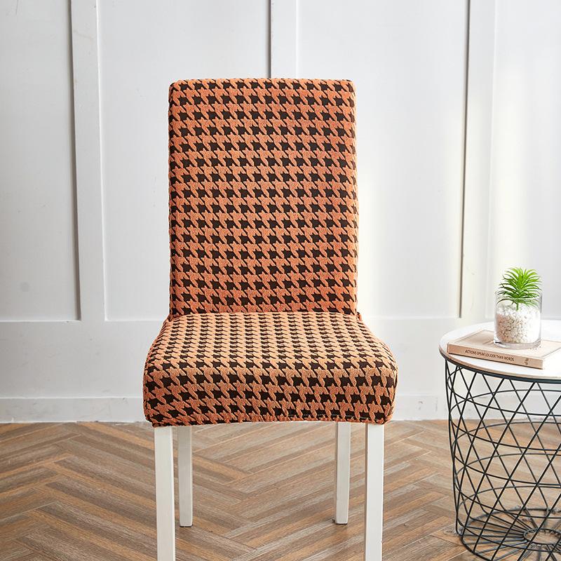 Chair Cover New Houndstooth Seat Set Dining Chair Office Waterproof and Dustproof Chair Cover