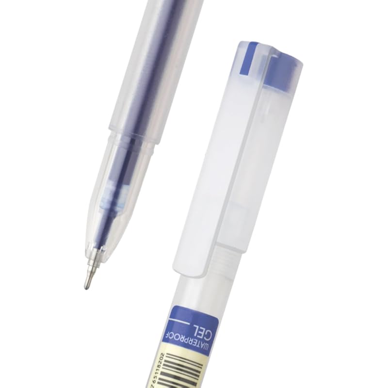 FLAIR Glass 0.6mm Gel Pen Stand | Transparent Glass Design With Soft Rubber Grip | Waterproof Low-Viscosity Ink For Smud