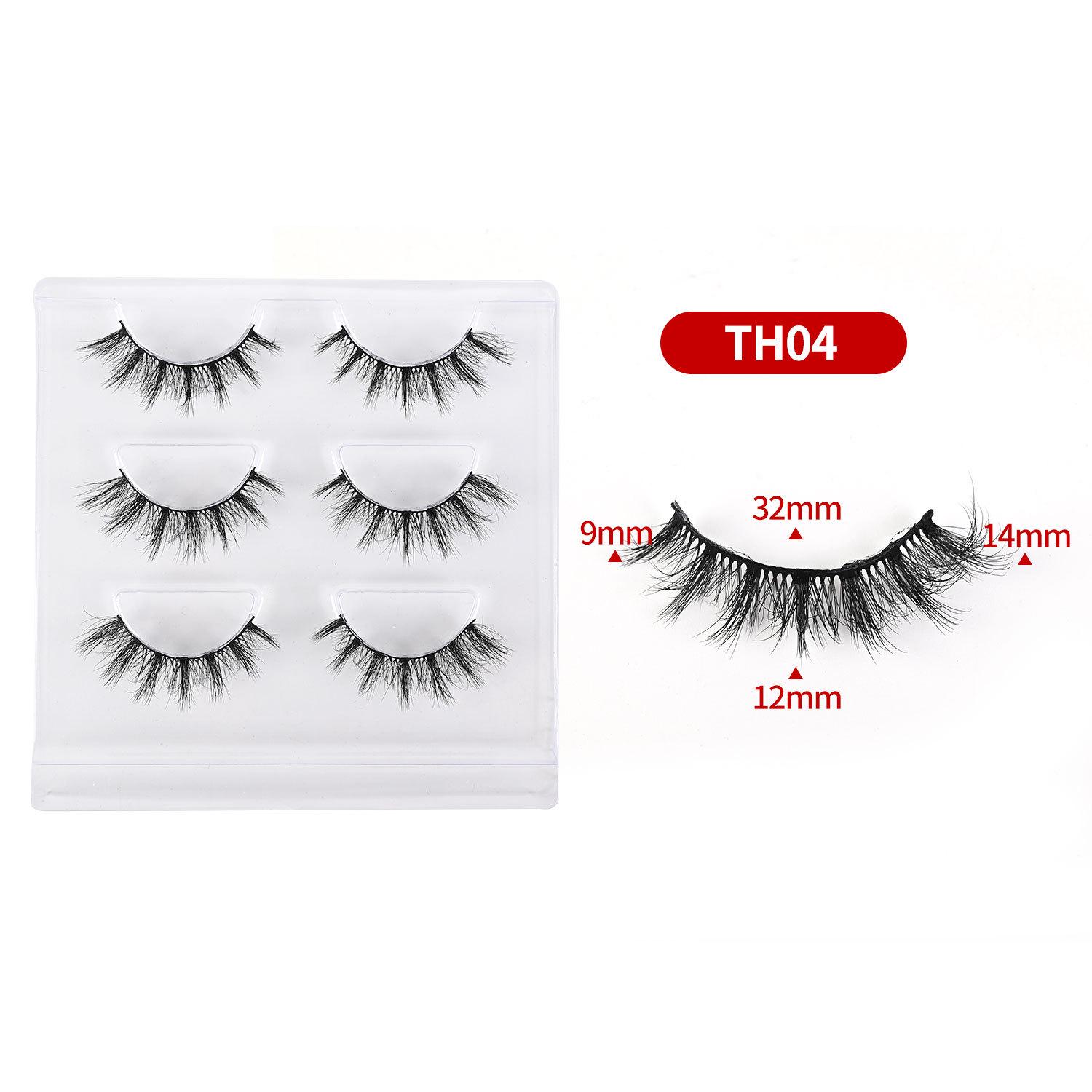 

Meiyiya 3-Pair Natural Fluffy False Eyelashes with Box