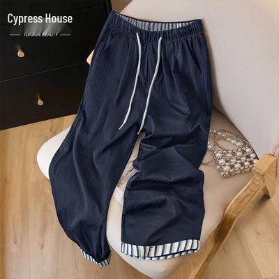 Women's Drawstring Wide-Leg Casual Pants