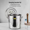 304 Stainless Steel Commercial Soup Pot with Lid - Large Multi-purpose Cookware for Soup, Braised Meat, Water Boiling, and Rice Cooking.