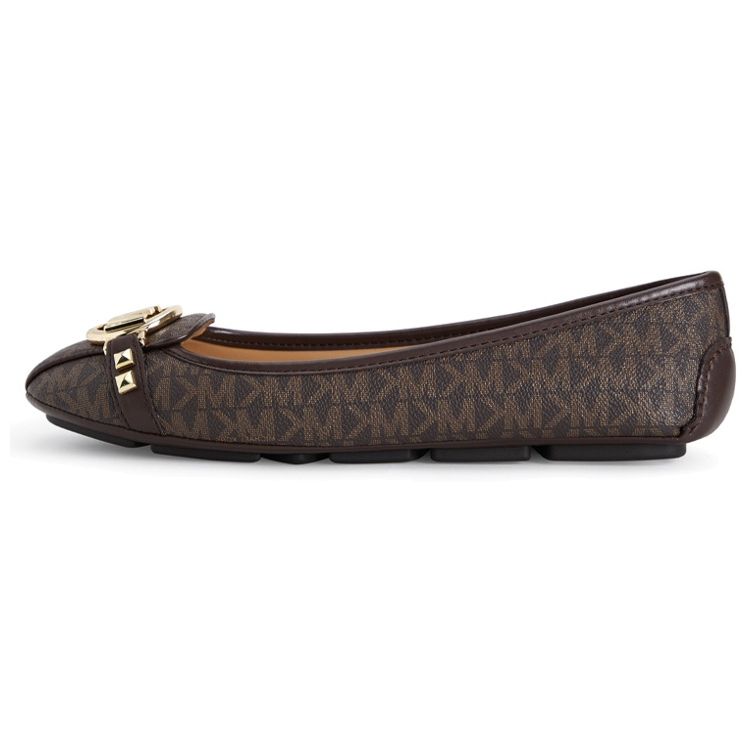 Michael Kors MK Logo Slip-On Fashion Flats Women flats Dark-Brown 49T8FUFR1B200